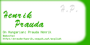 henrik prauda business card